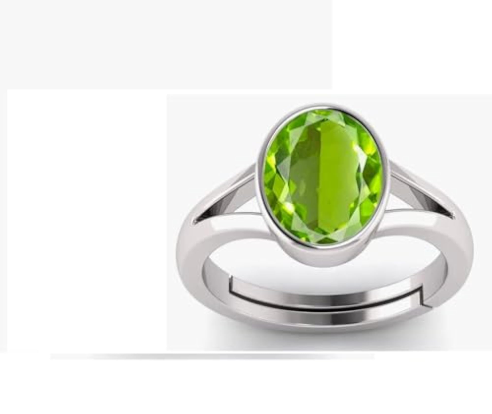 Women's 17.50 Ratti Peridot Engagement Ring, Genuine Green Gemstone Jewelry